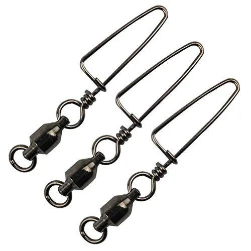 Easy Catch 10, 30 Pack High-Strength Fishing Ball Bearing Swivel with Coastlock Snap, Strong Welded Ring for Saltwater Fishing-18Lb to 350Lb (100% Copper Stainless Steel) (Size 6 6 (180lb) 30Pack)