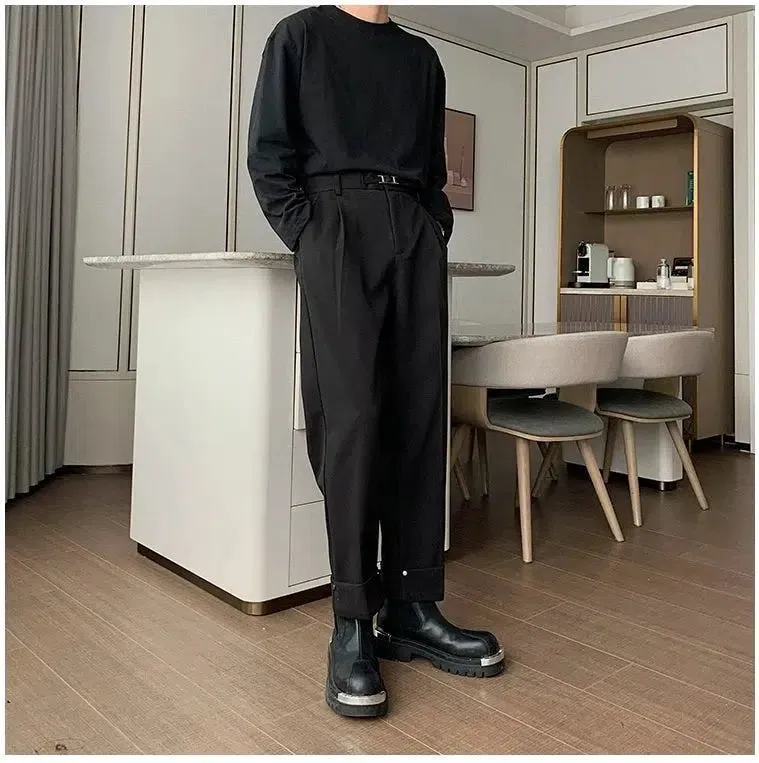 Elastic Waist Pleated Pants