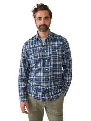 Faherty Chambray Workshirt - Bar Harbor Plaid