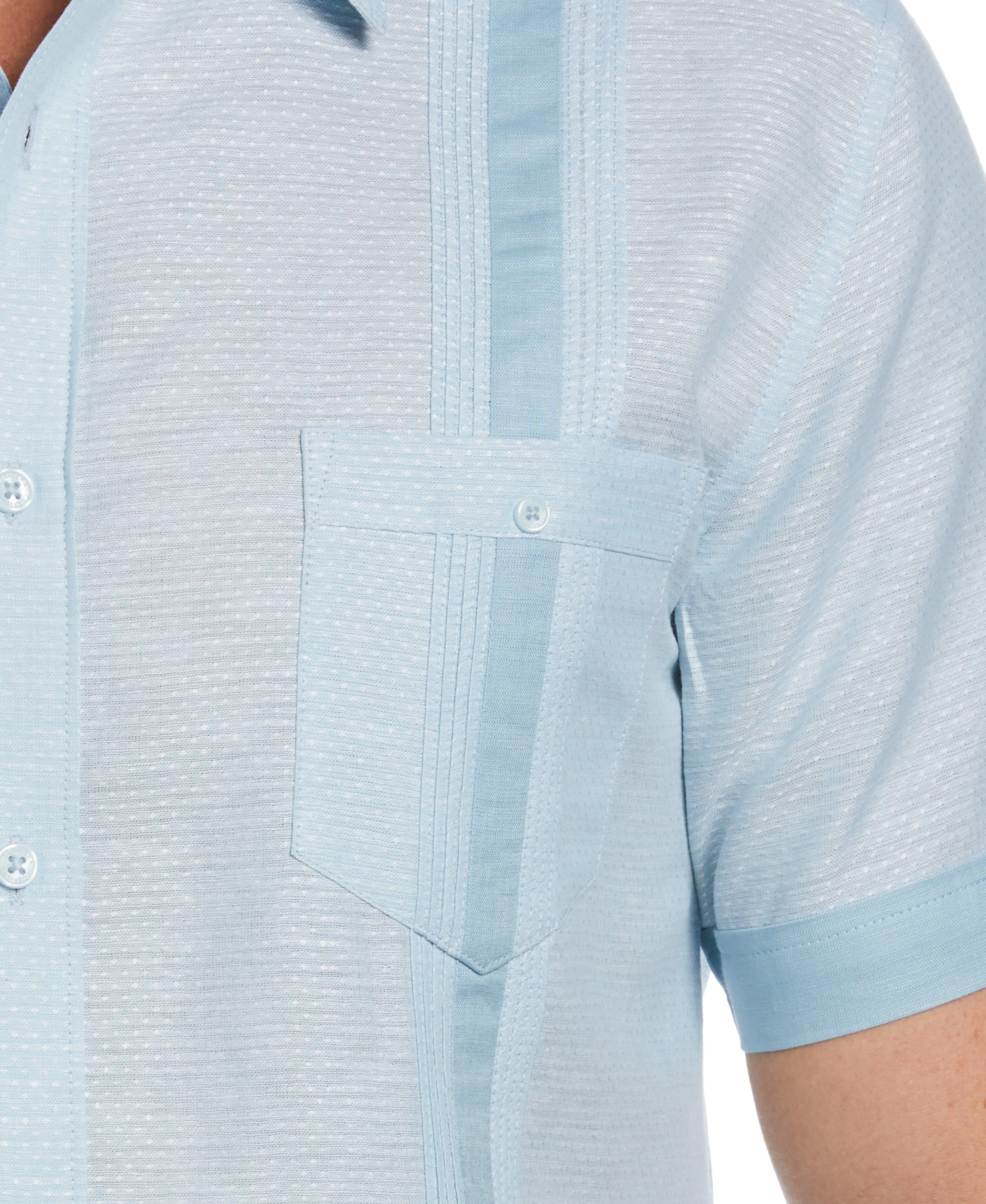 Fashion Double Pocket Guayabera Shirt