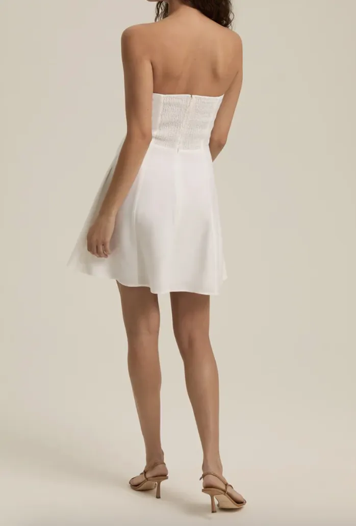 Favorite Daughter - The Favorite Mini Linen Dress - White