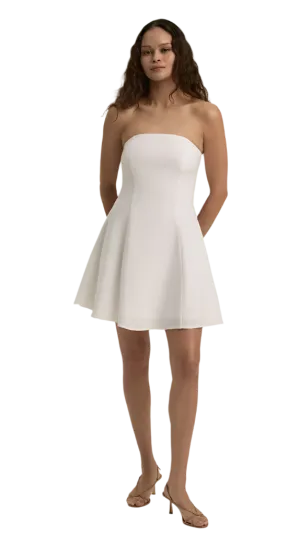 Favorite Daughter - The Favorite Mini Linen Dress - White