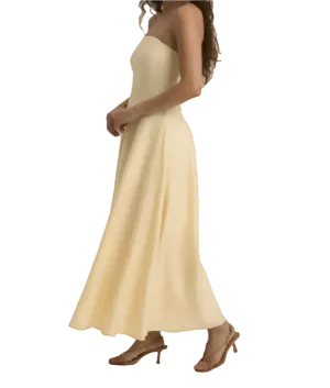 Favorite Daughter - The Favorite Strapless Linen Dress - Moonbeam