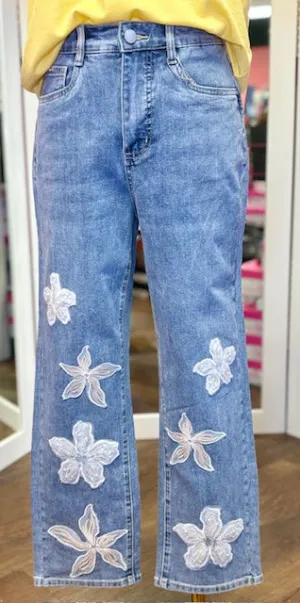FDJ Suzanne Pencil Crop Medium Blue Pants
