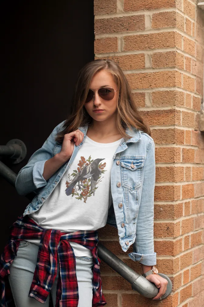 Feathered Harvest Printed Scoop Neck T-shirt for women