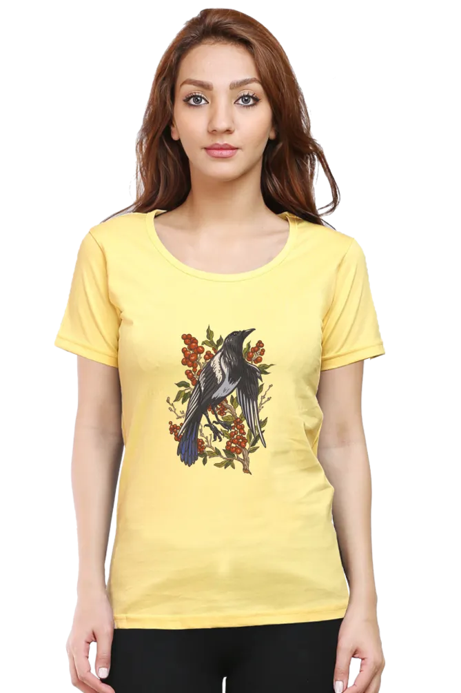Feathered Harvest Printed Scoop Neck T-shirt for women