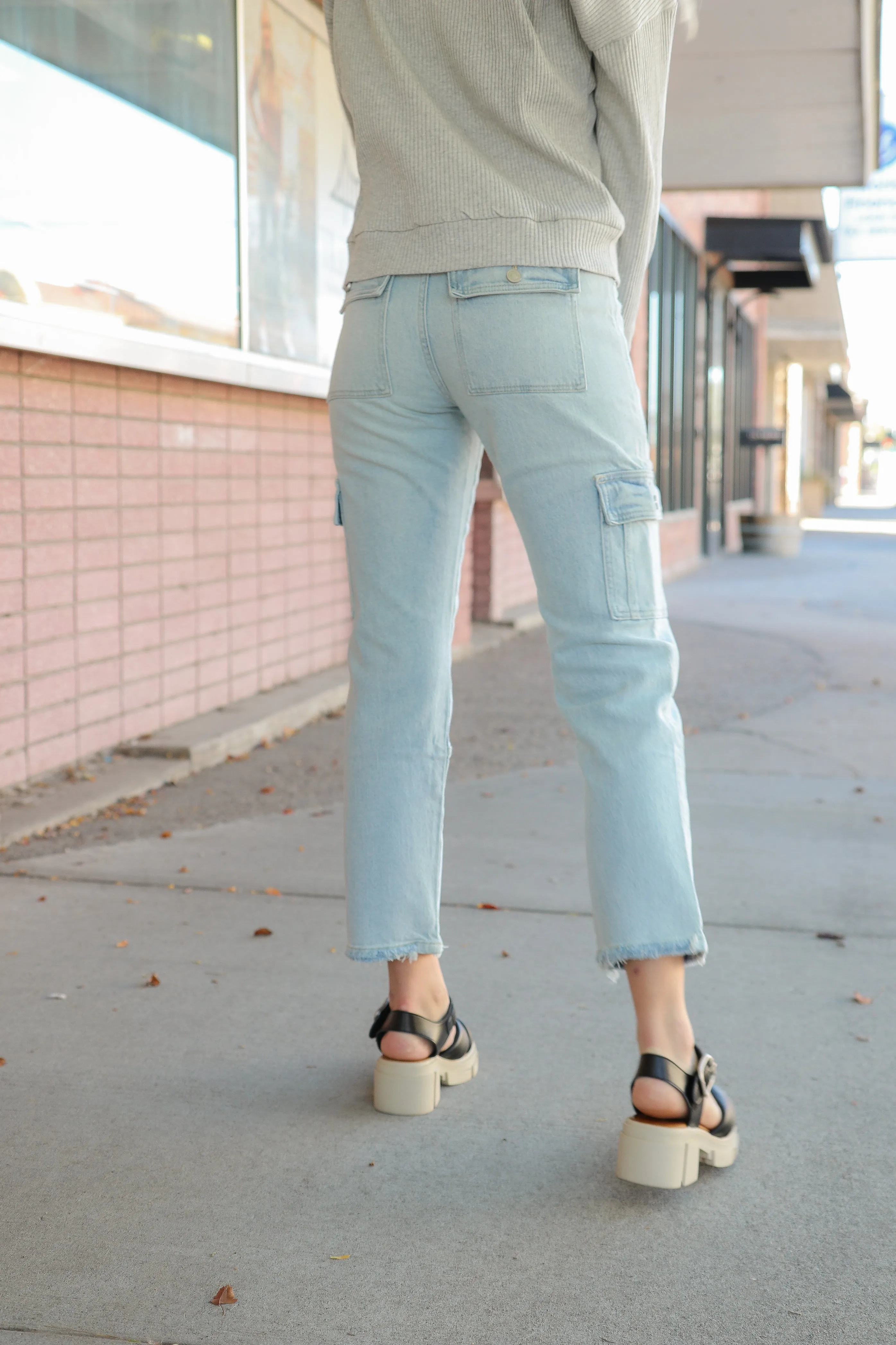 Felicity High Rise Straight Cargo Jeans