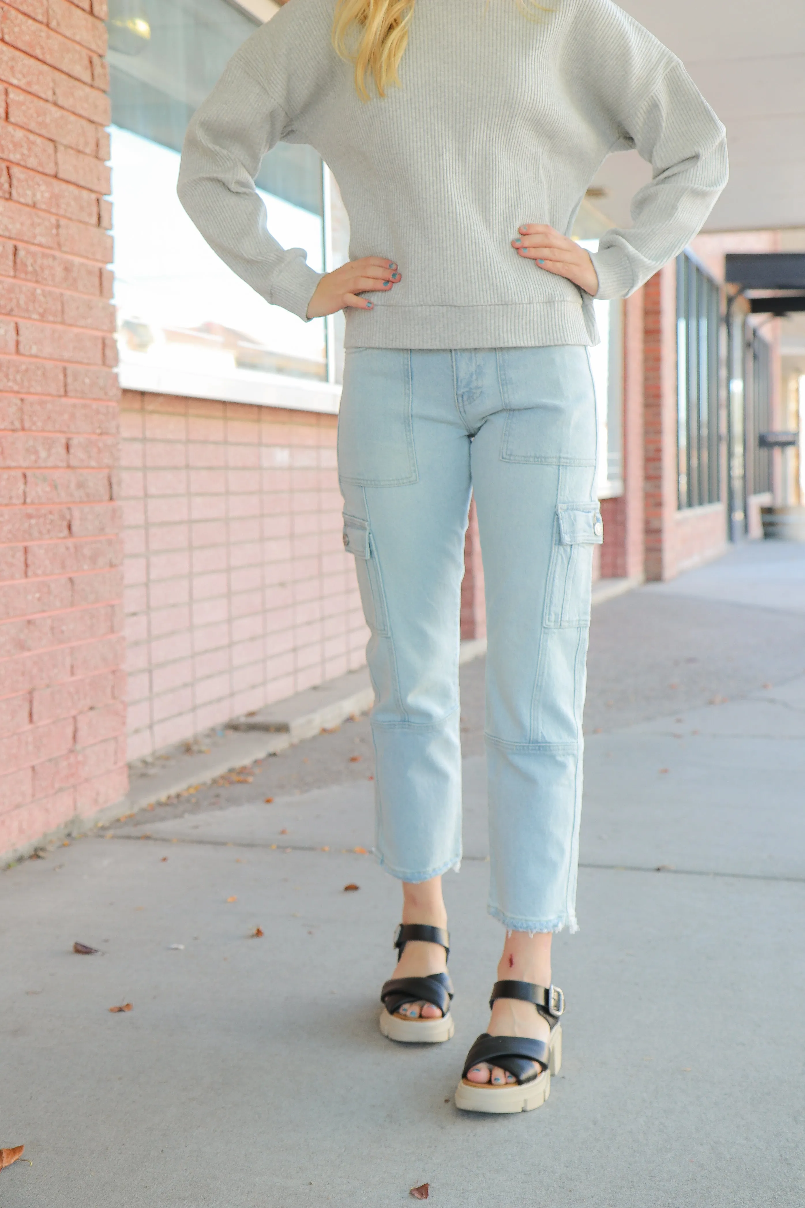 Felicity High Rise Straight Cargo Jeans