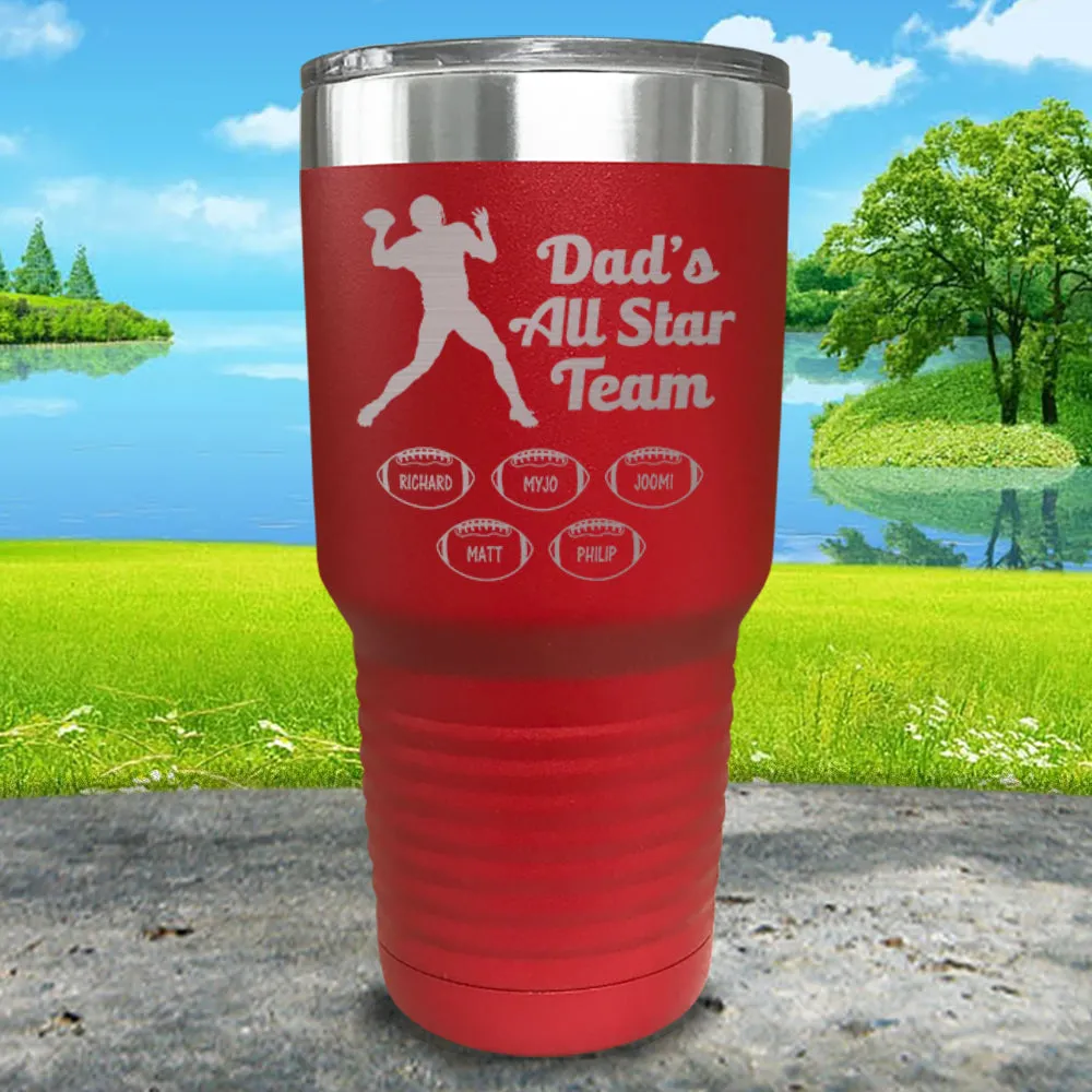 Football Dad's All Star Team CUSTOM Engraved Tumbler