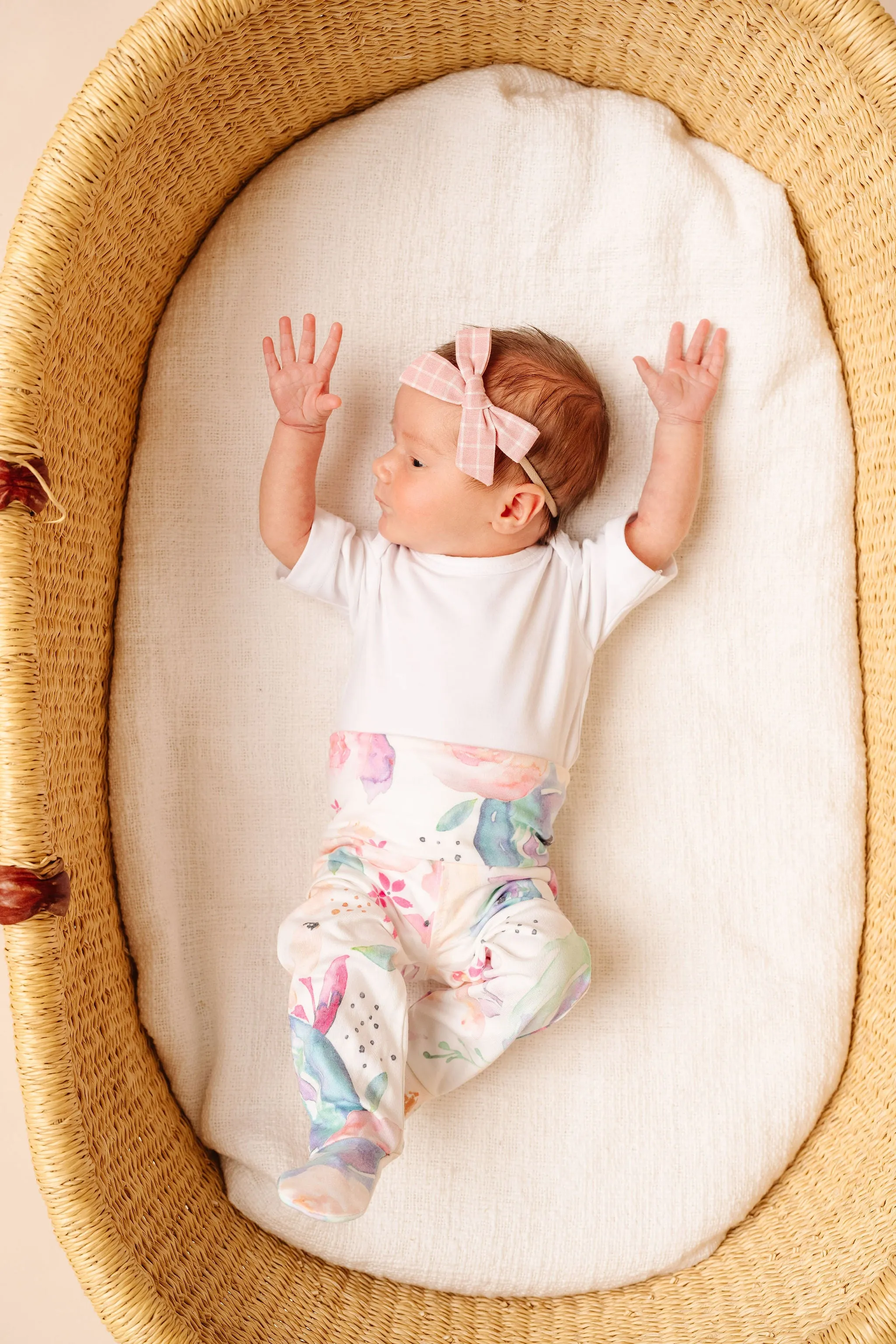 Footed Baby Pants - Bloom