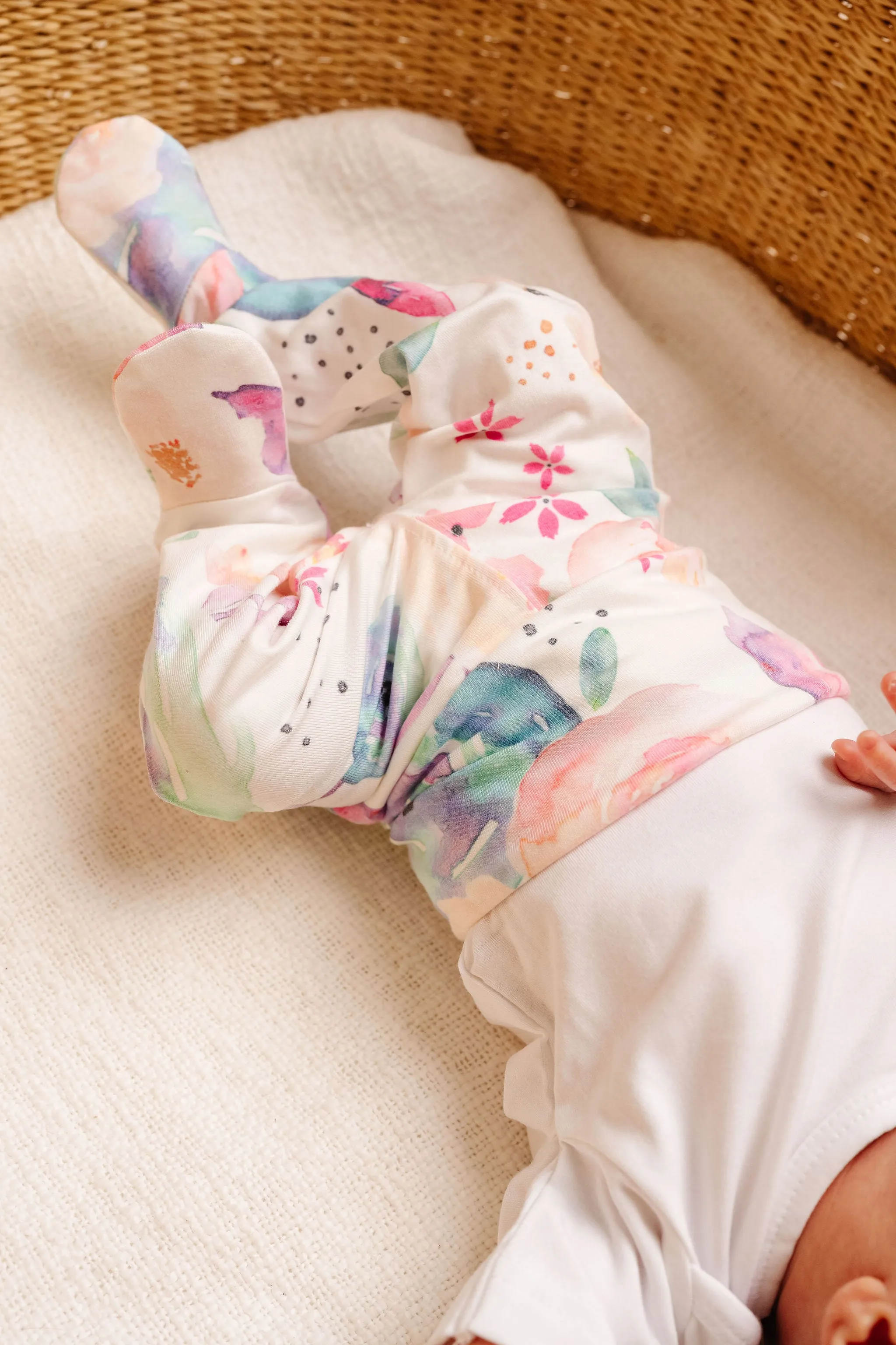 Footed Baby Pants - Bloom