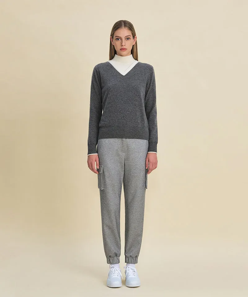 FORDI Fleece Pocket Jogger Pants - Gray