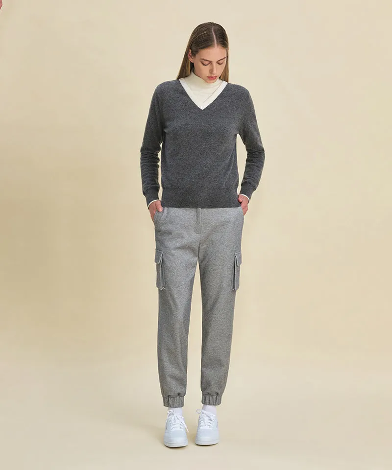 FORDI Fleece Pocket Jogger Pants - Gray