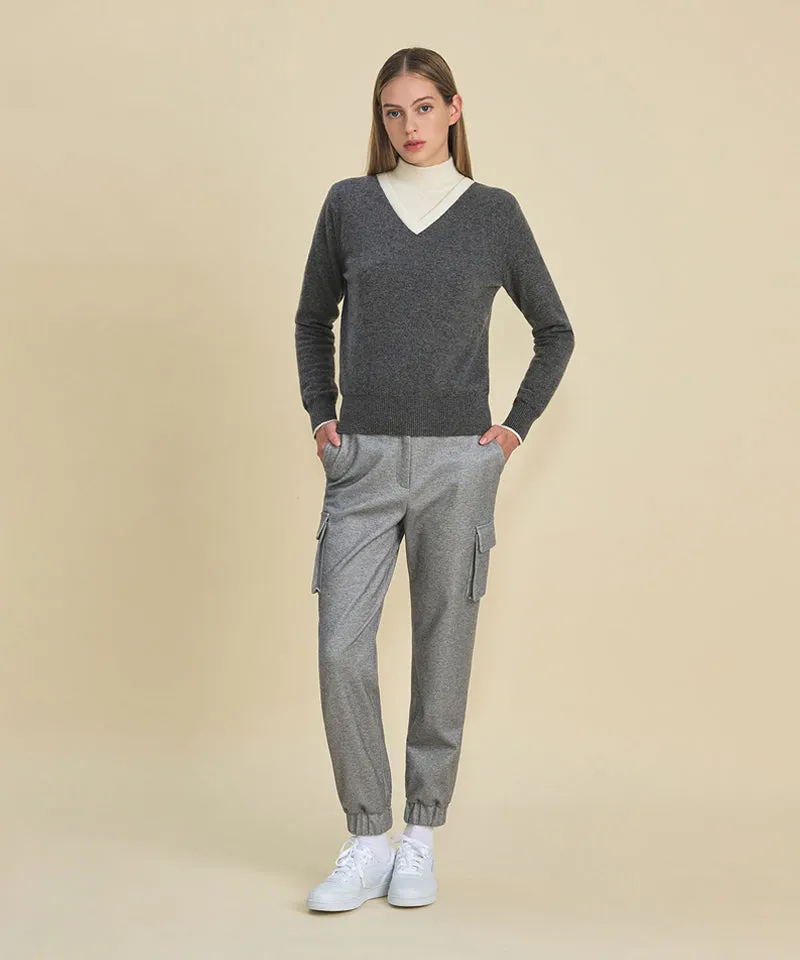 FORDI Fleece Pocket Jogger Pants - Gray
