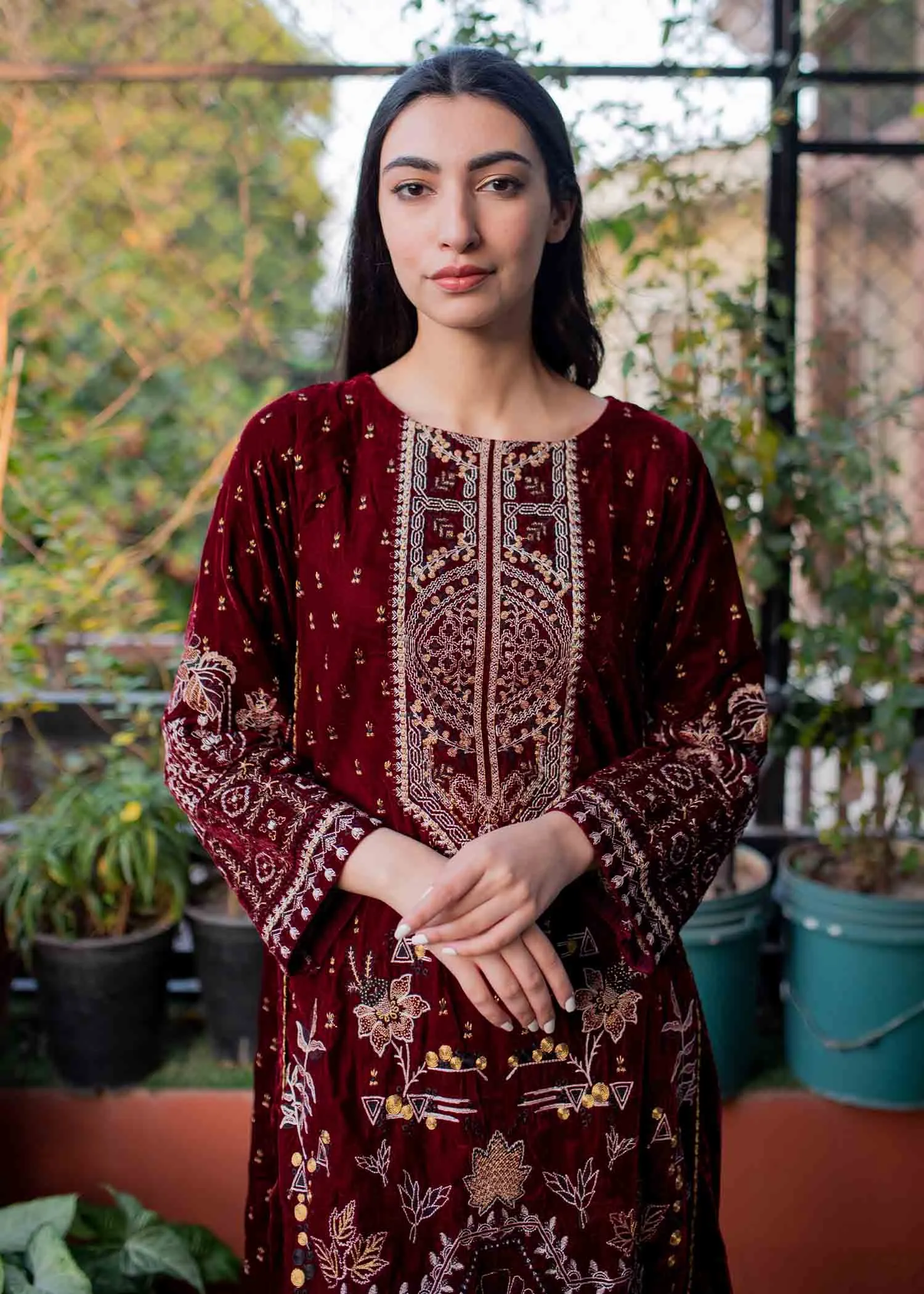 Formal Salwar Kameez for Girls in Wine Red Shade #PF260