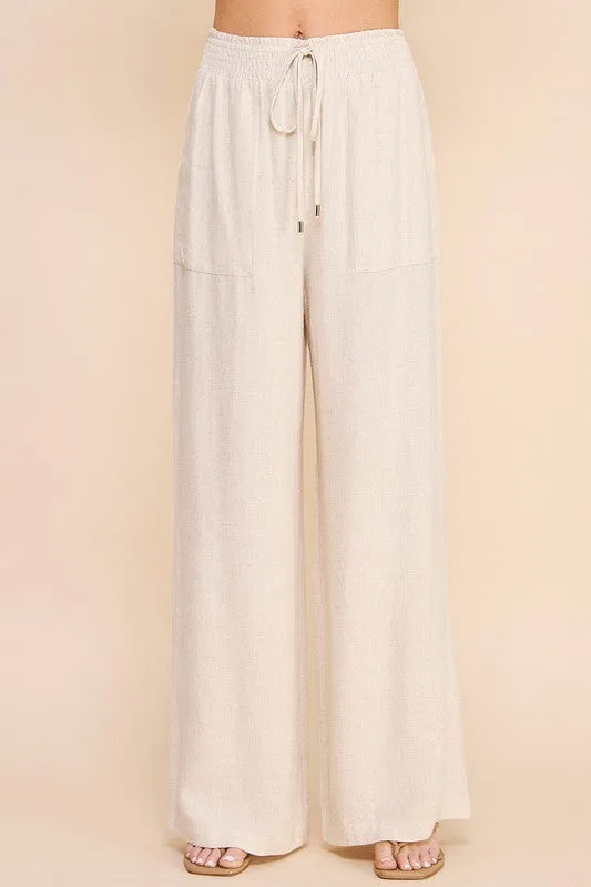 Gialina Linen Palazzo Pant