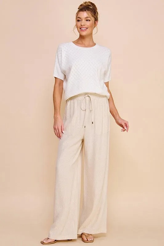Gialina Linen Palazzo Pant