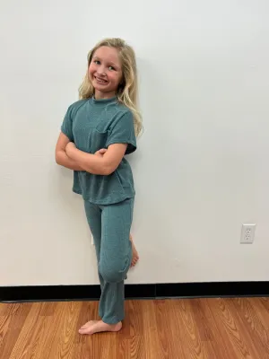 Good Girl Waffle Knit Wide Leg Pants