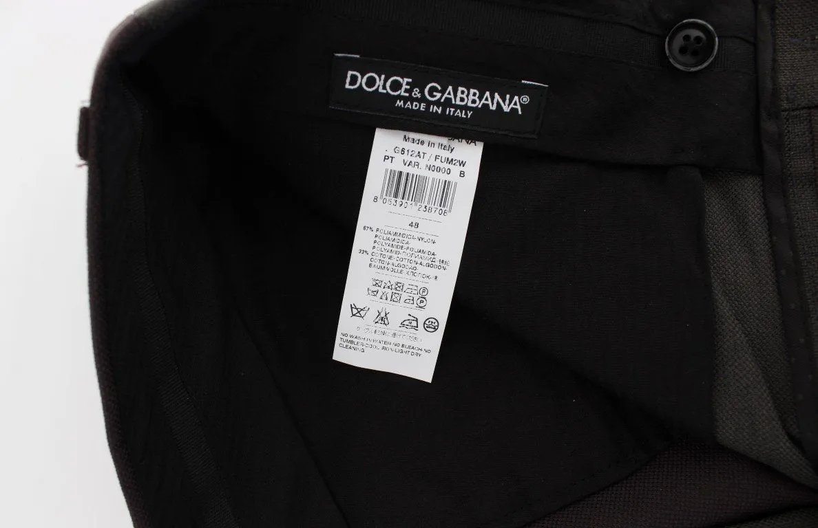 Gray Purple Casual Slim Fit Pants