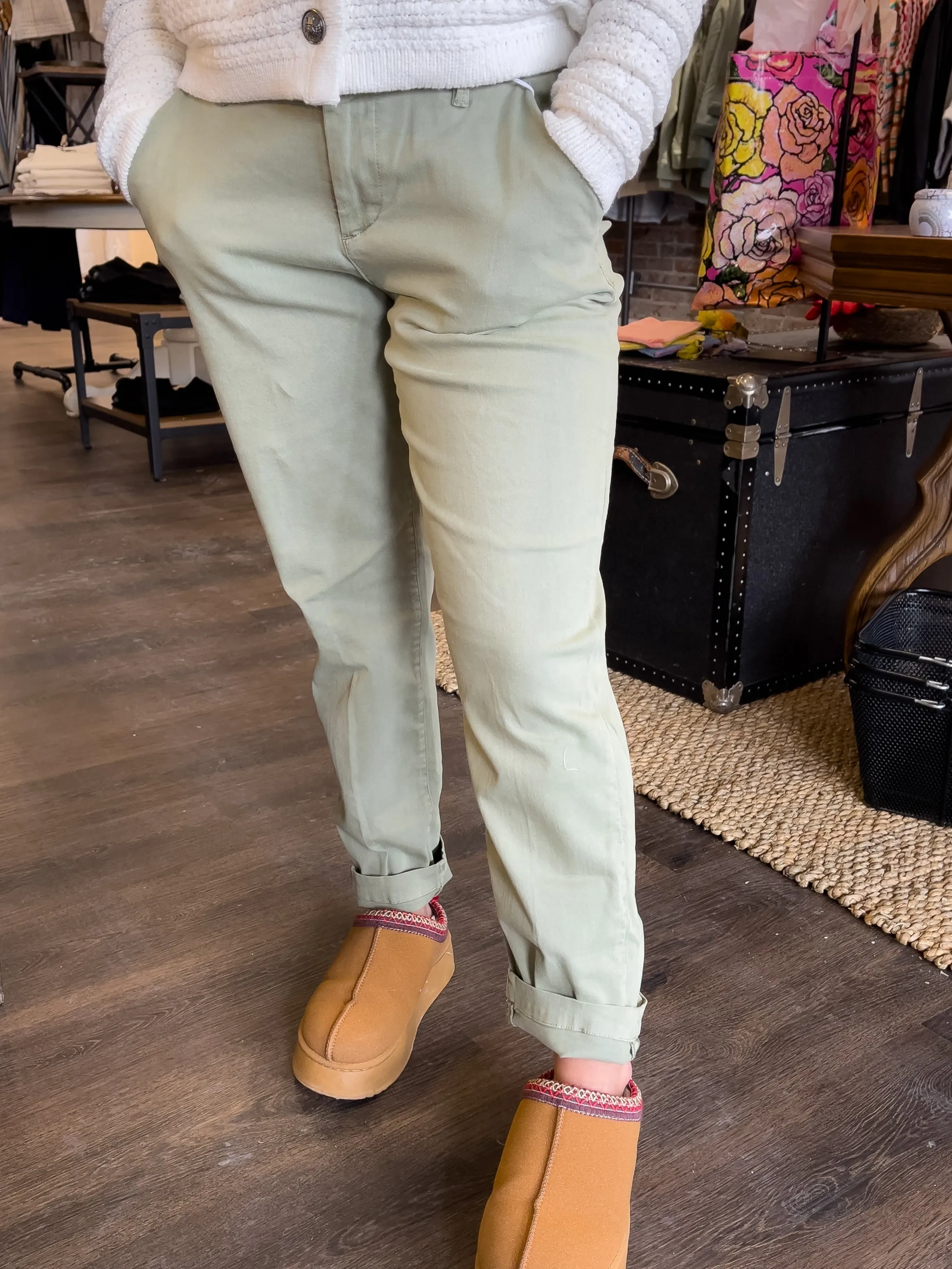 Hampton Pant in Abbey Stone