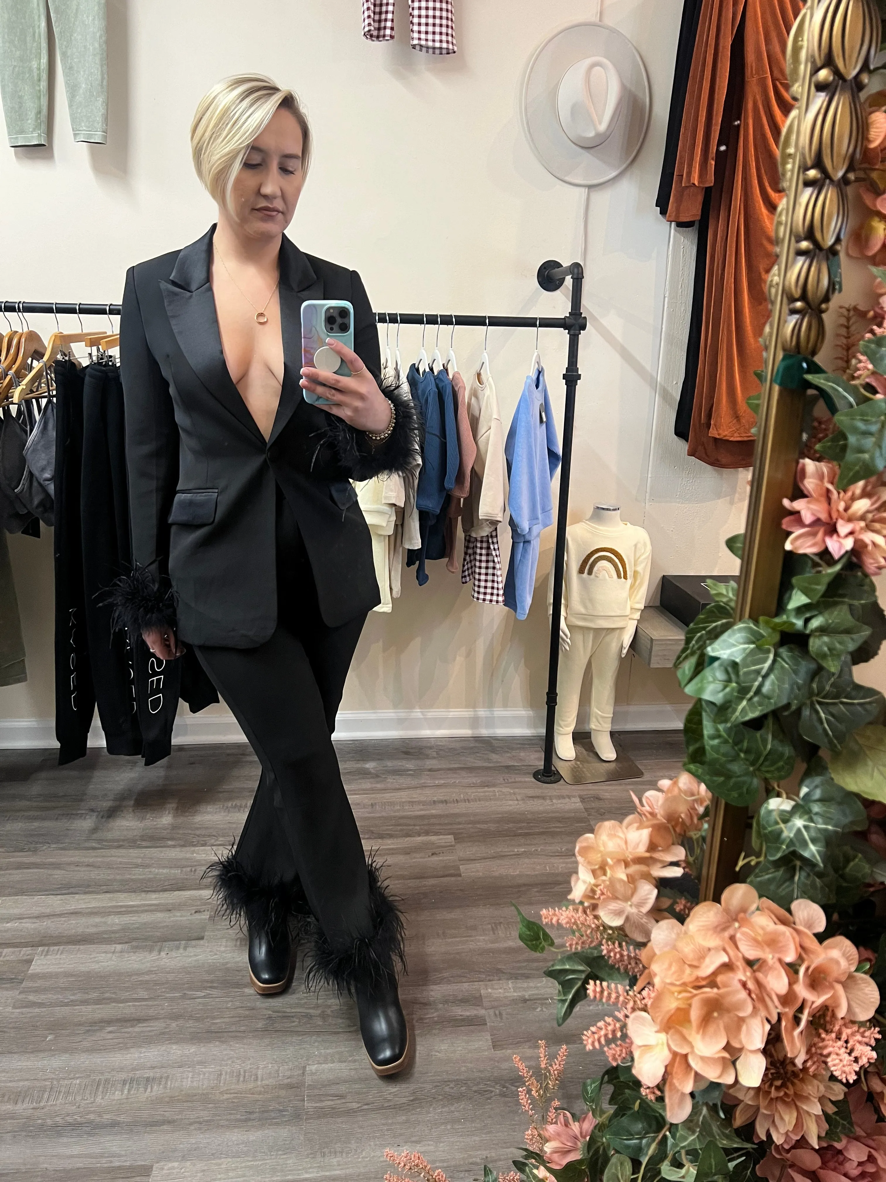 Hannah Feathered Blazer