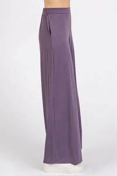 Hazel Blues® |  Mittoshop Yoga Air Stretch Elastic Waist Wide Leg Pants