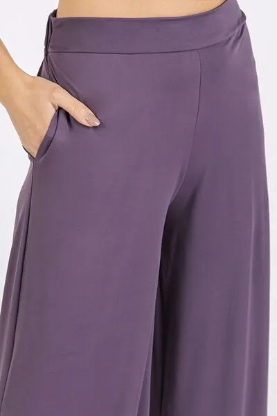 Hazel Blues® |  Mittoshop Yoga Air Stretch Elastic Waist Wide Leg Pants