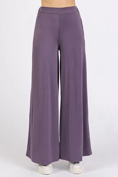 Hazel Blues® |  Mittoshop Yoga Air Stretch Elastic Waist Wide Leg Pants