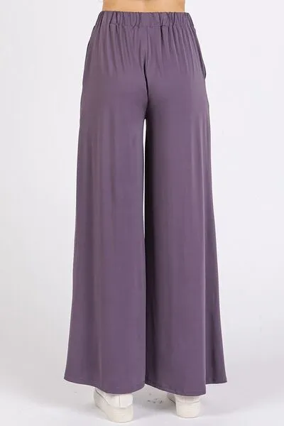 Hazel Blues® |  Mittoshop Yoga Air Stretch Elastic Waist Wide Leg Pants