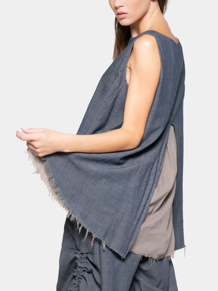 Hi-Lo Frayed Layer Tank