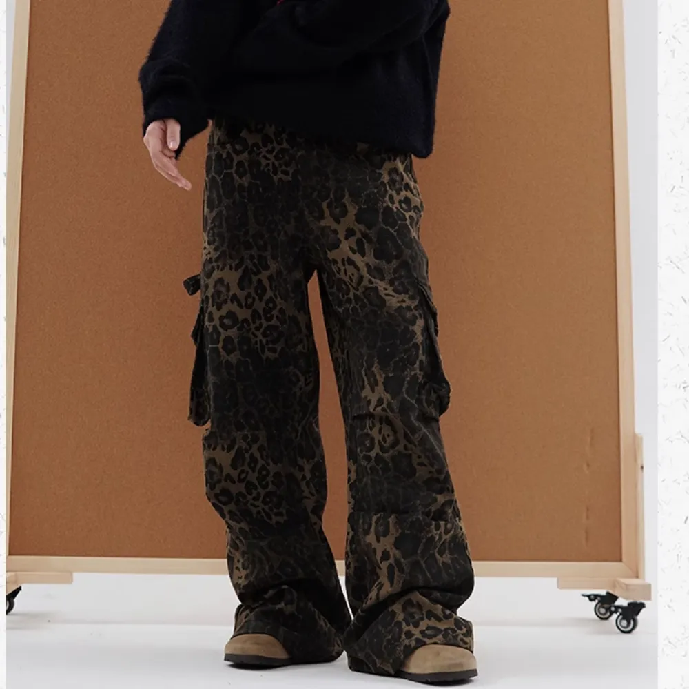 High Street Leopard Cargo Pants