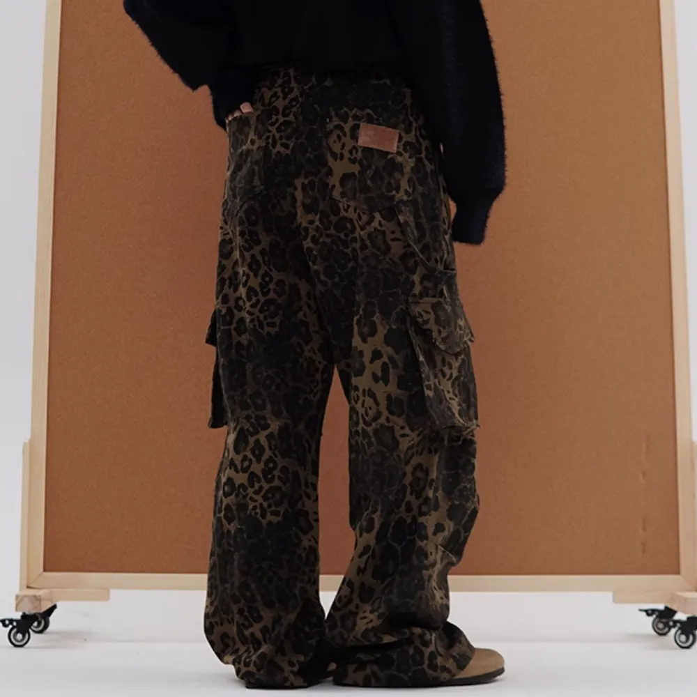 High Street Leopard Cargo Pants
