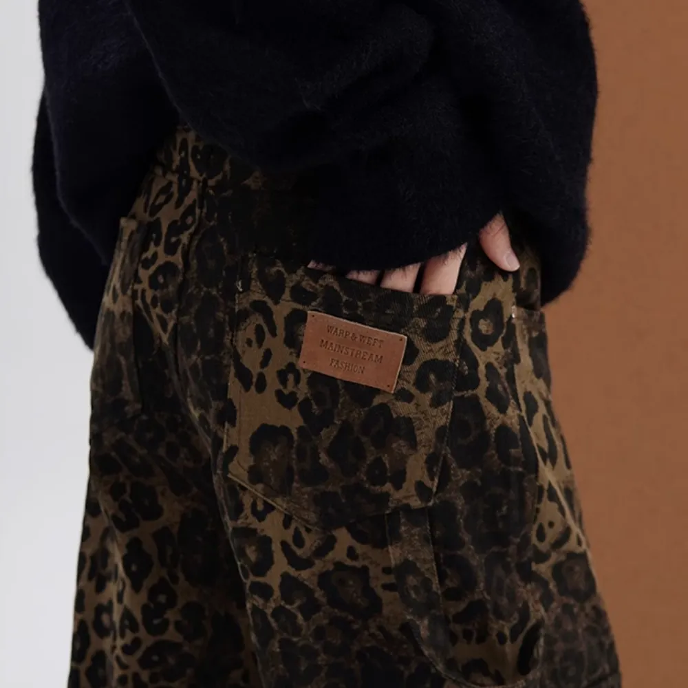 High Street Leopard Cargo Pants