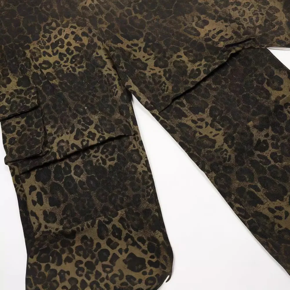 High Street Leopard Cargo Pants
