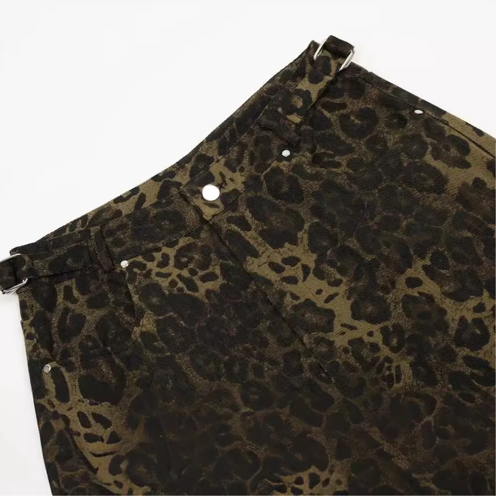 High Street Leopard Cargo Pants