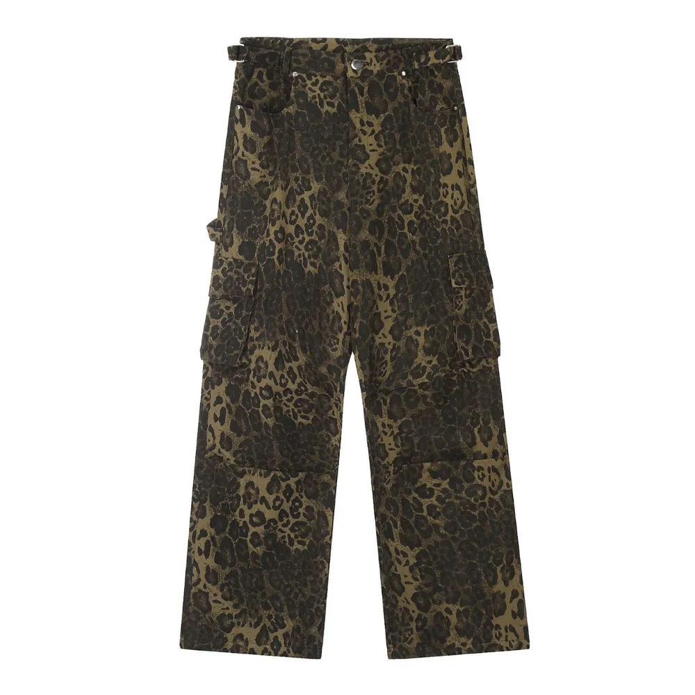 High Street Leopard Cargo Pants