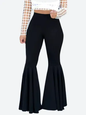 High-Waist Flared Bell-Bottom Pants
