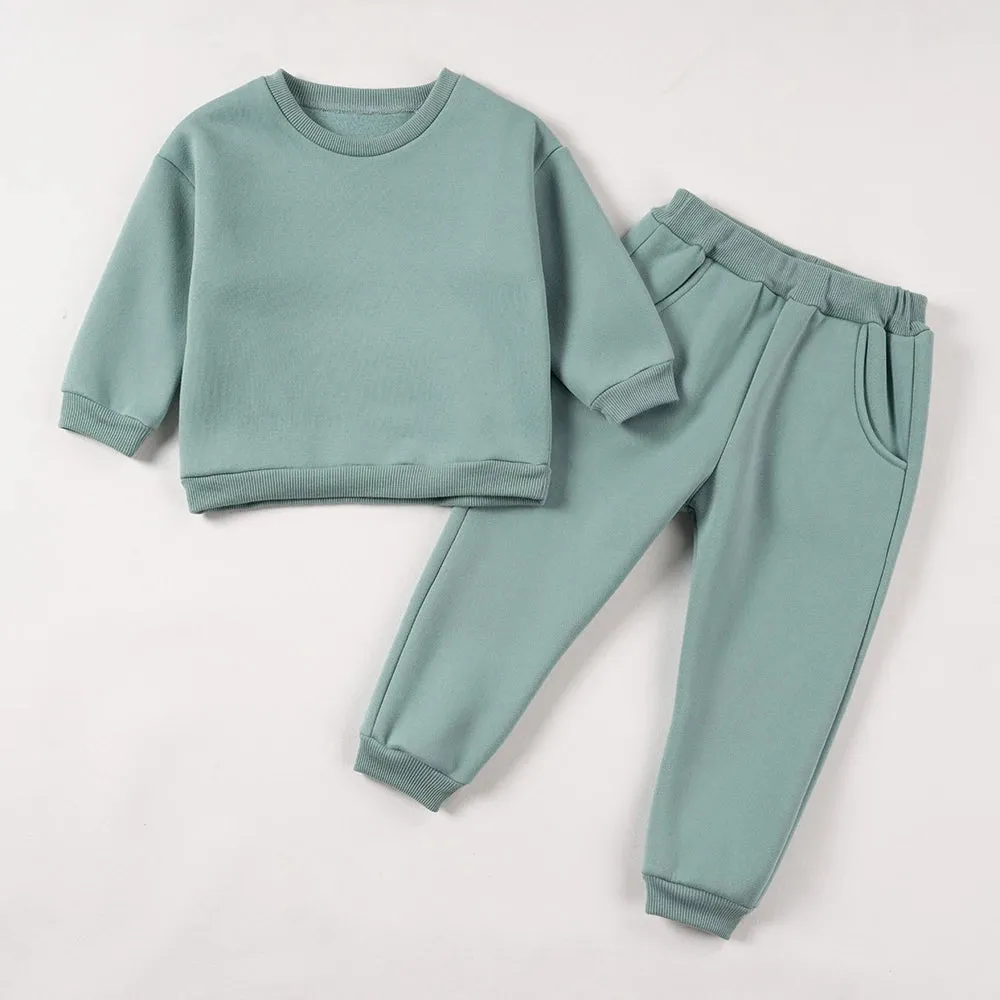 Hoodies and Pants Minimalist Set  Boys and Girls