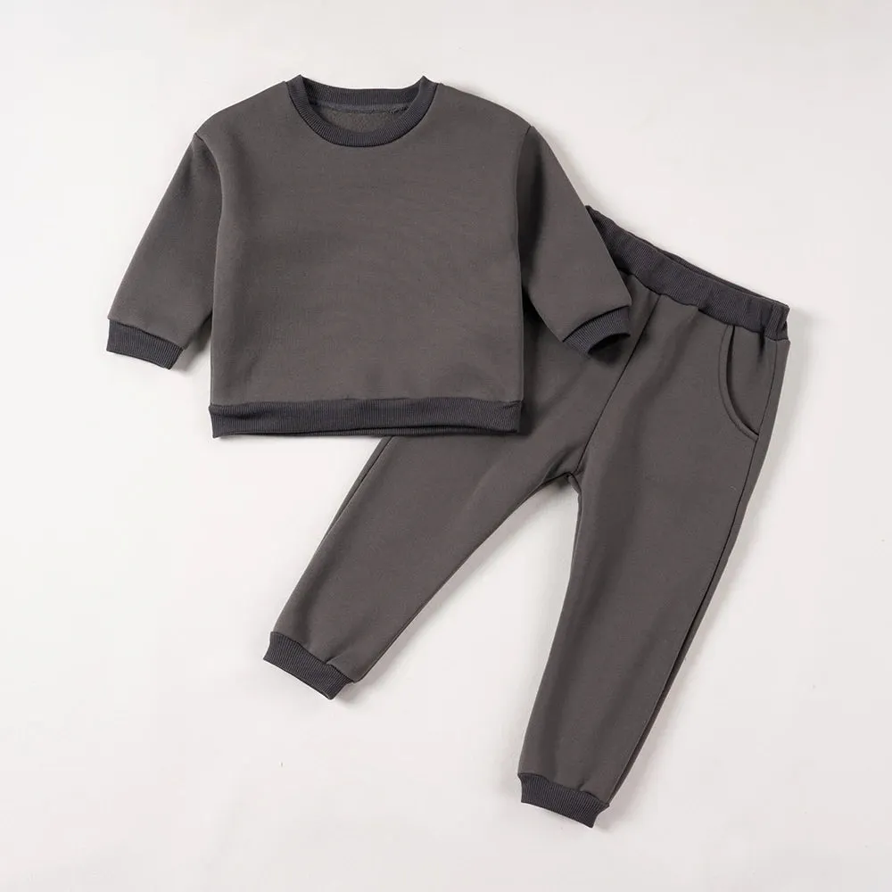 Hoodies and Pants Minimalist Set  Boys and Girls