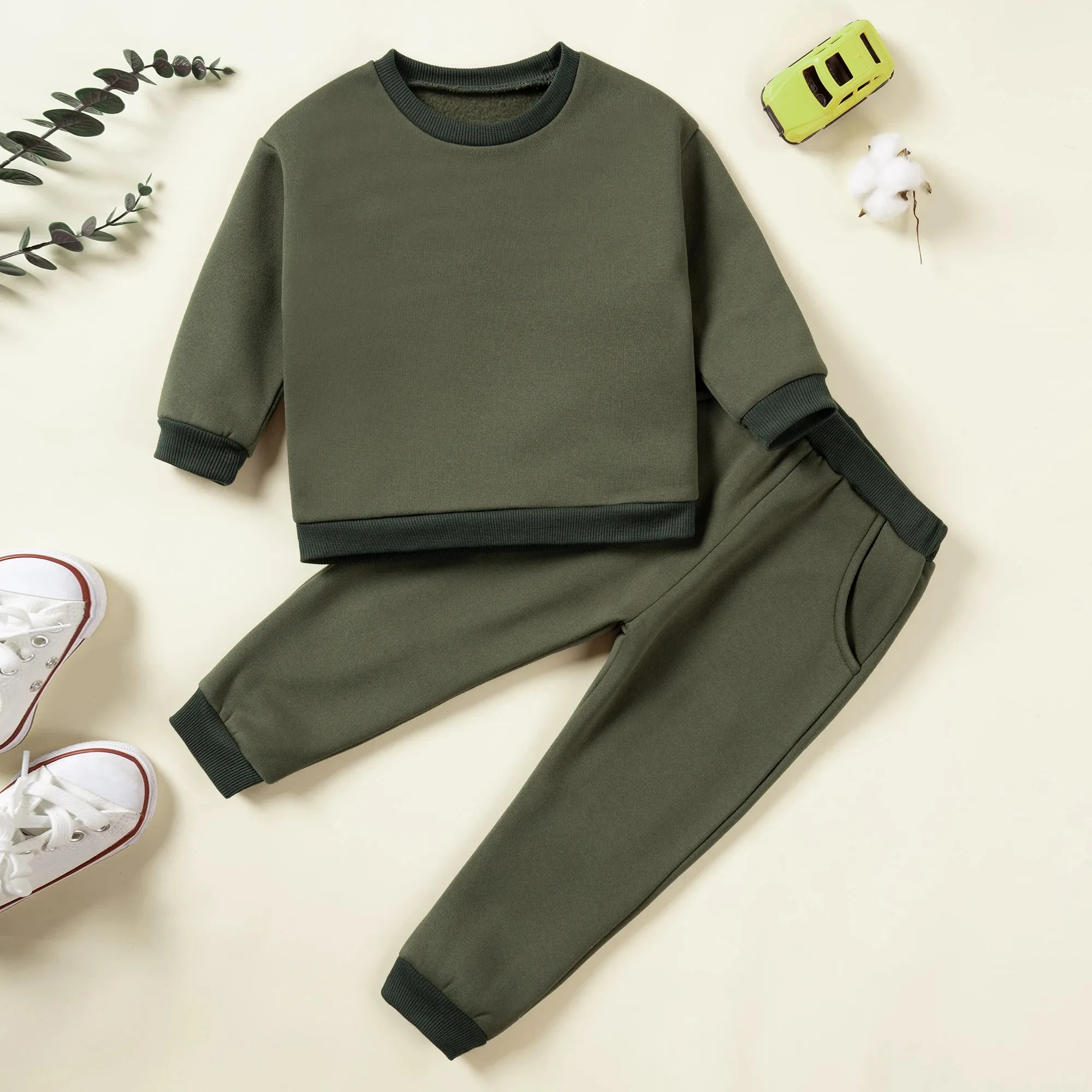 Hoodies and Pants Minimalist Set  Boys and Girls
