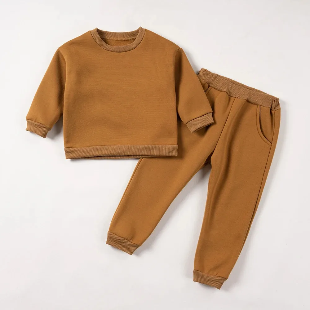 Hoodies and Pants Minimalist Set  Boys and Girls