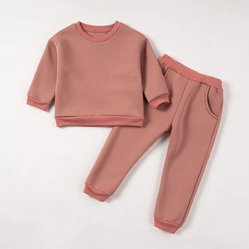 Hoodies and Pants Minimalist Set  Boys and Girls