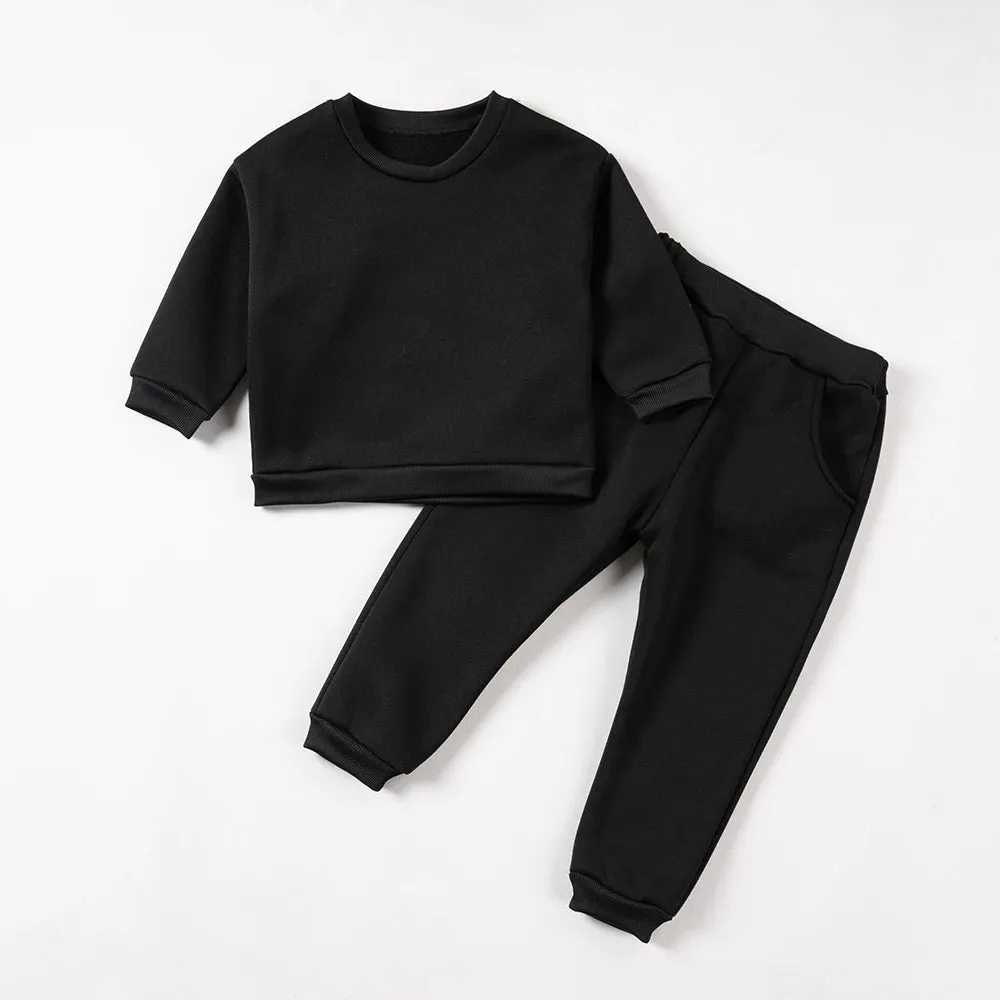 Hoodies and Pants Minimalist Set  Boys and Girls