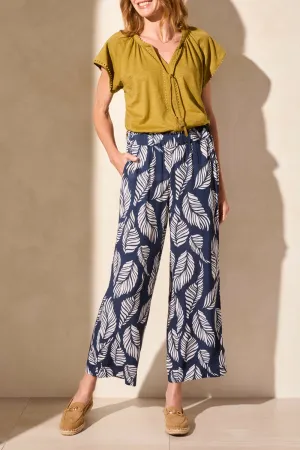 Indigo Flutter Pull On Ankle Pant