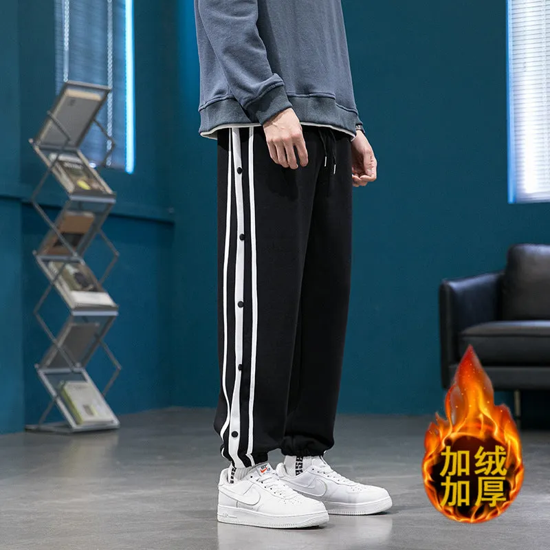 INSTOCK - Plus velvet/sports buttoned pants sweatpants