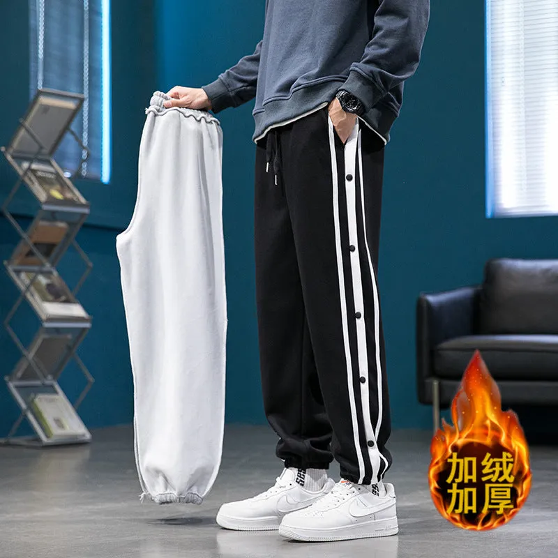 INSTOCK - Plus velvet/sports buttoned pants sweatpants