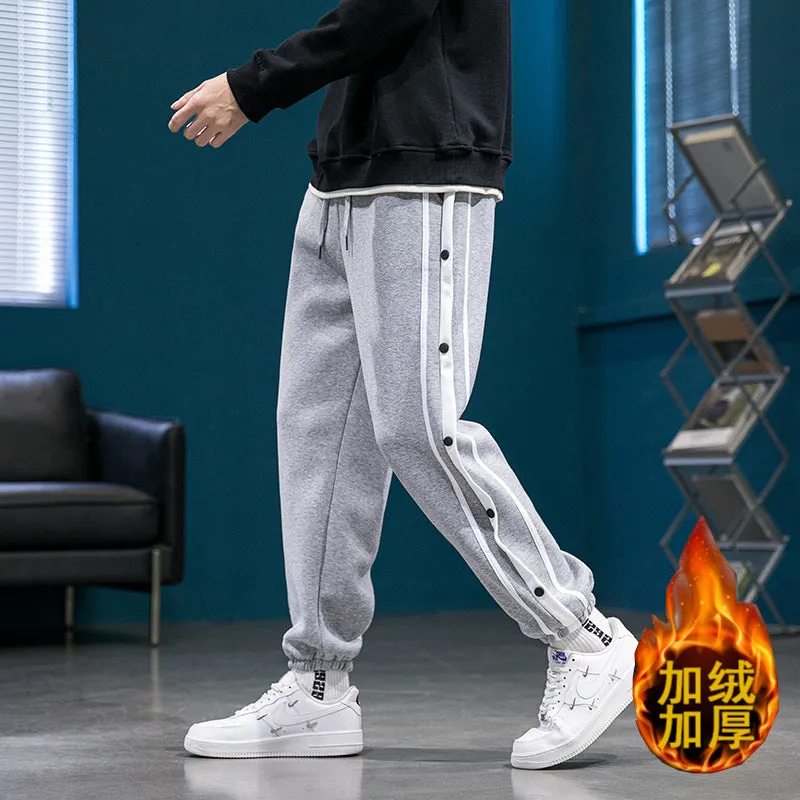 INSTOCK - Plus velvet/sports buttoned pants sweatpants