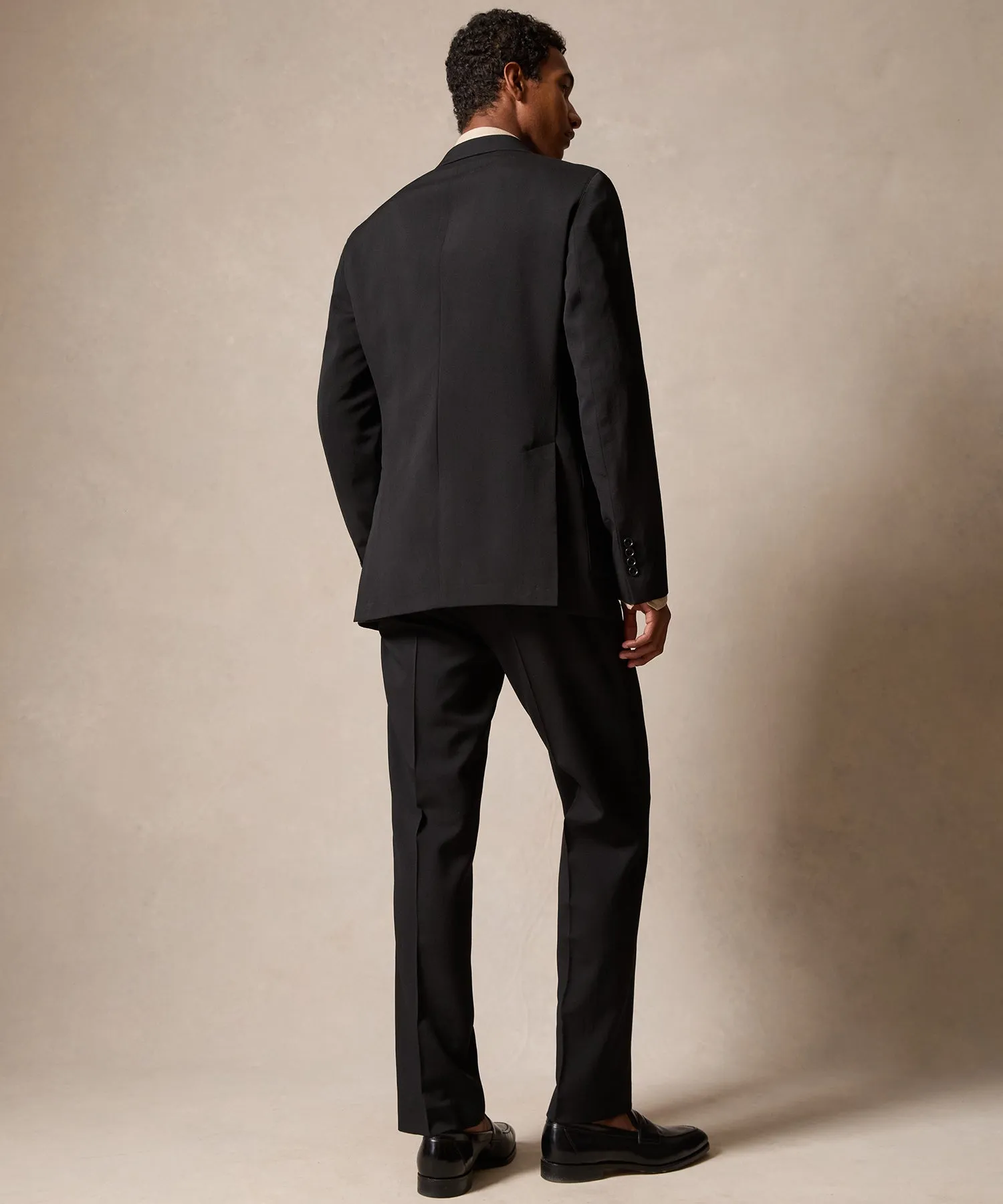 Italian Gabardine Madison Suit in Black
