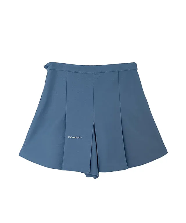 KANDINI  Pocket Pleats Skort - Blue