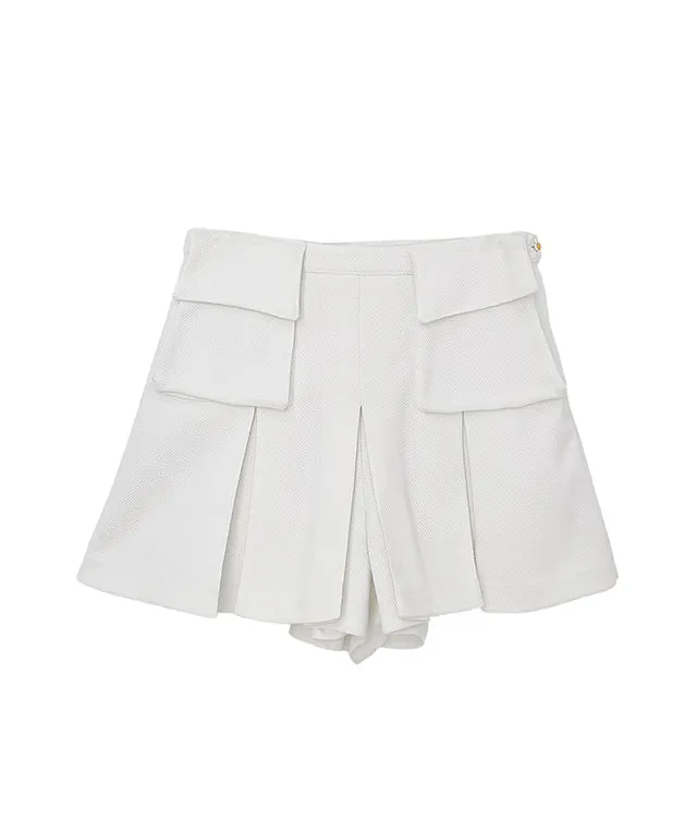 KANDINI  Pocket Skirt - White